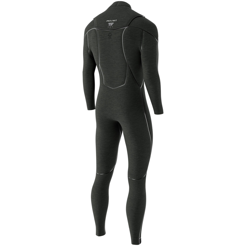 Prolimit Mercury steamer wetsuit 3/2 mm freezip heren zwart 3
