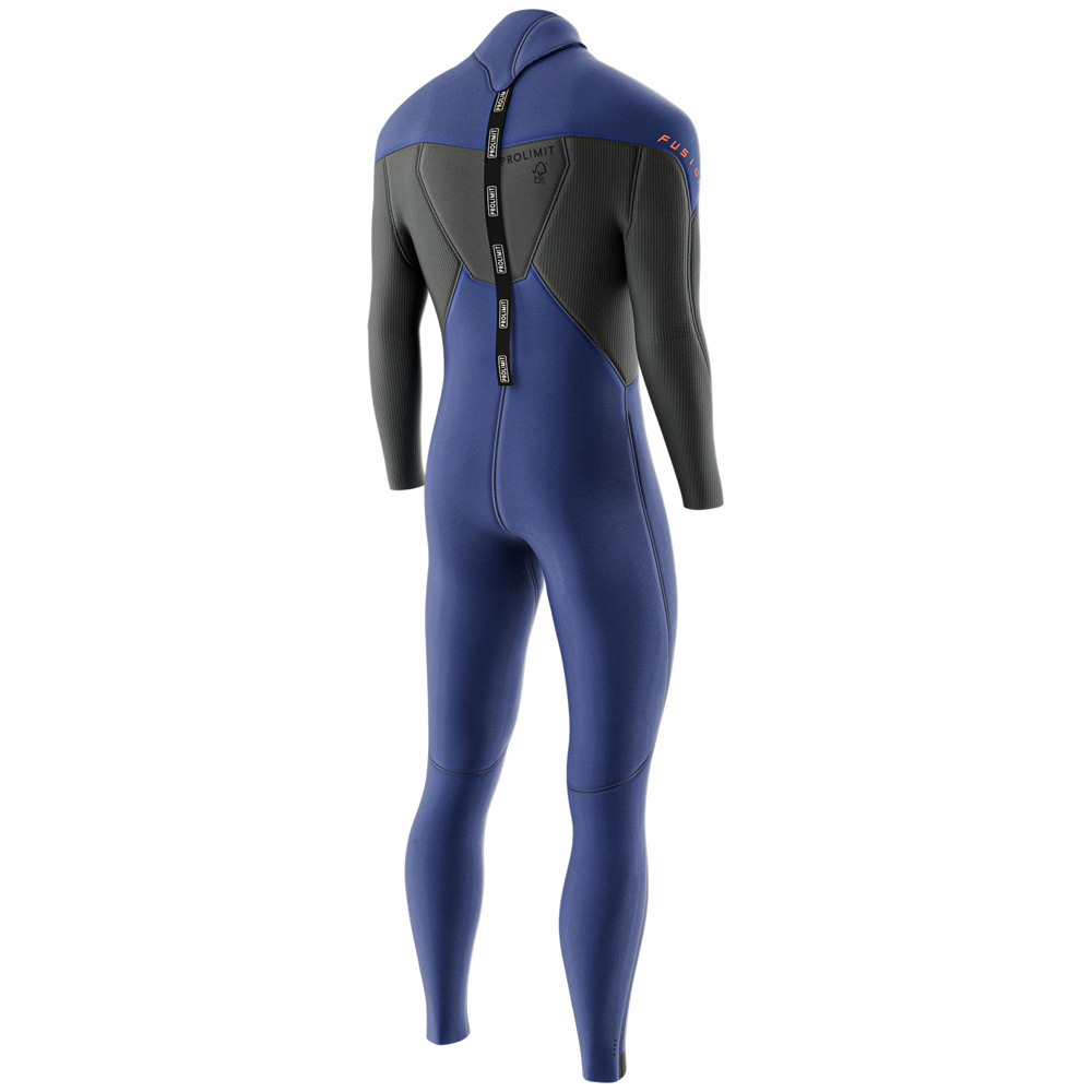 Prolimit Fusion steamer wetsuit 4/3 mm rugrits heren blauw 3