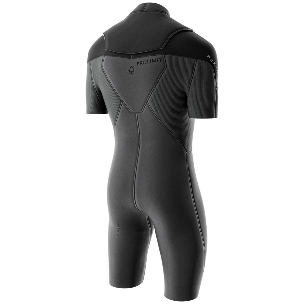 Prolimit Fusion shorty wetsuit 2/2 mm borstrits heren zwart 3