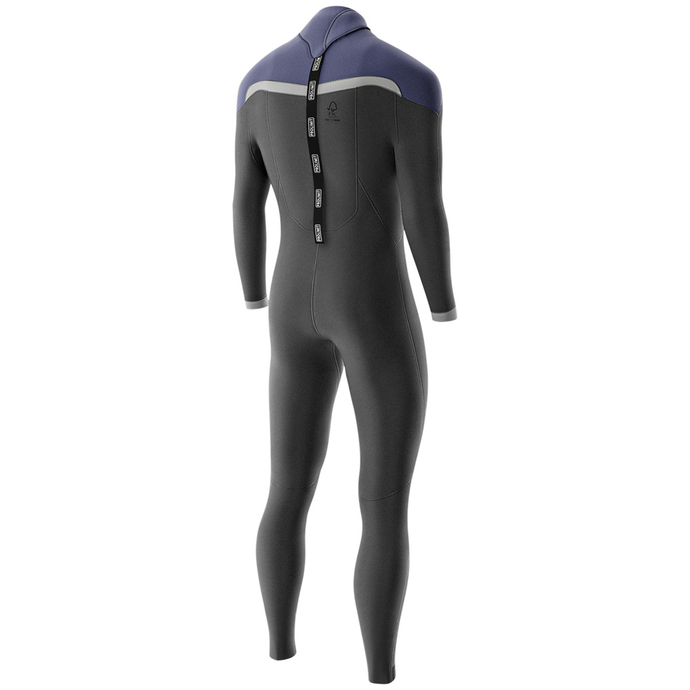Prolimit ACE fullsuit wetsuit 3/2 mm rugrits heren grijs 3