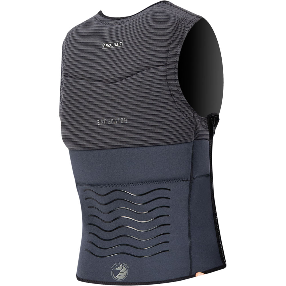 Prolimit Vest predator Half Padded Sidezip grijs 2