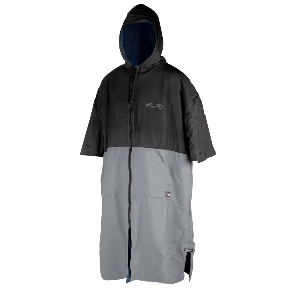 Poncho rits zwart/grijs/blauw