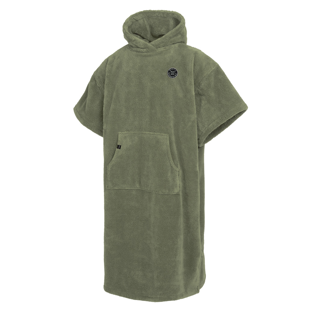 Mystic Poncho Teddy unisex olijf groen