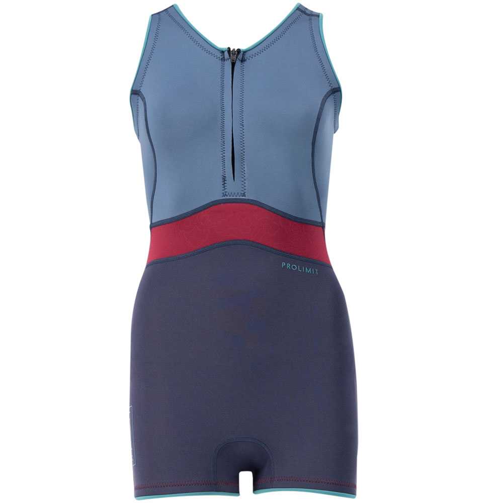 Prolimit Fire Sleeveless Shorty 2/2 navy/bordeaux wetsuit dames