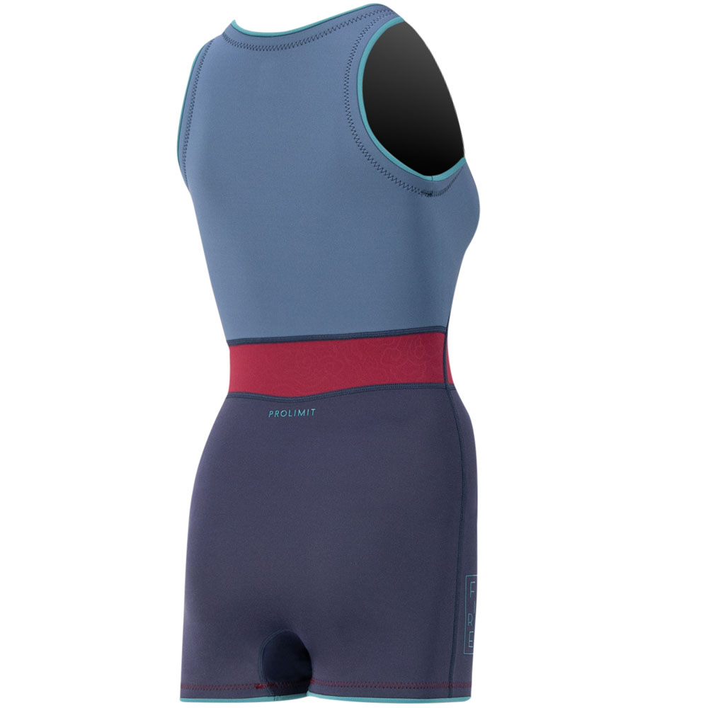 Prolimit Fire Sleeveless Shorty 2/2 navy/bordeaux wetsuit dames