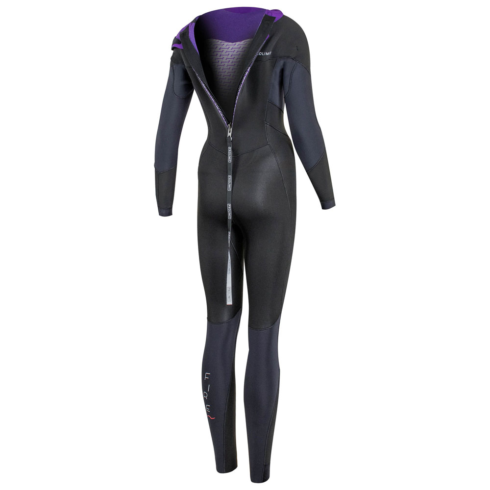 Prolimit Fire steamer 5/3 mm rugrits zwart wetsuit dames