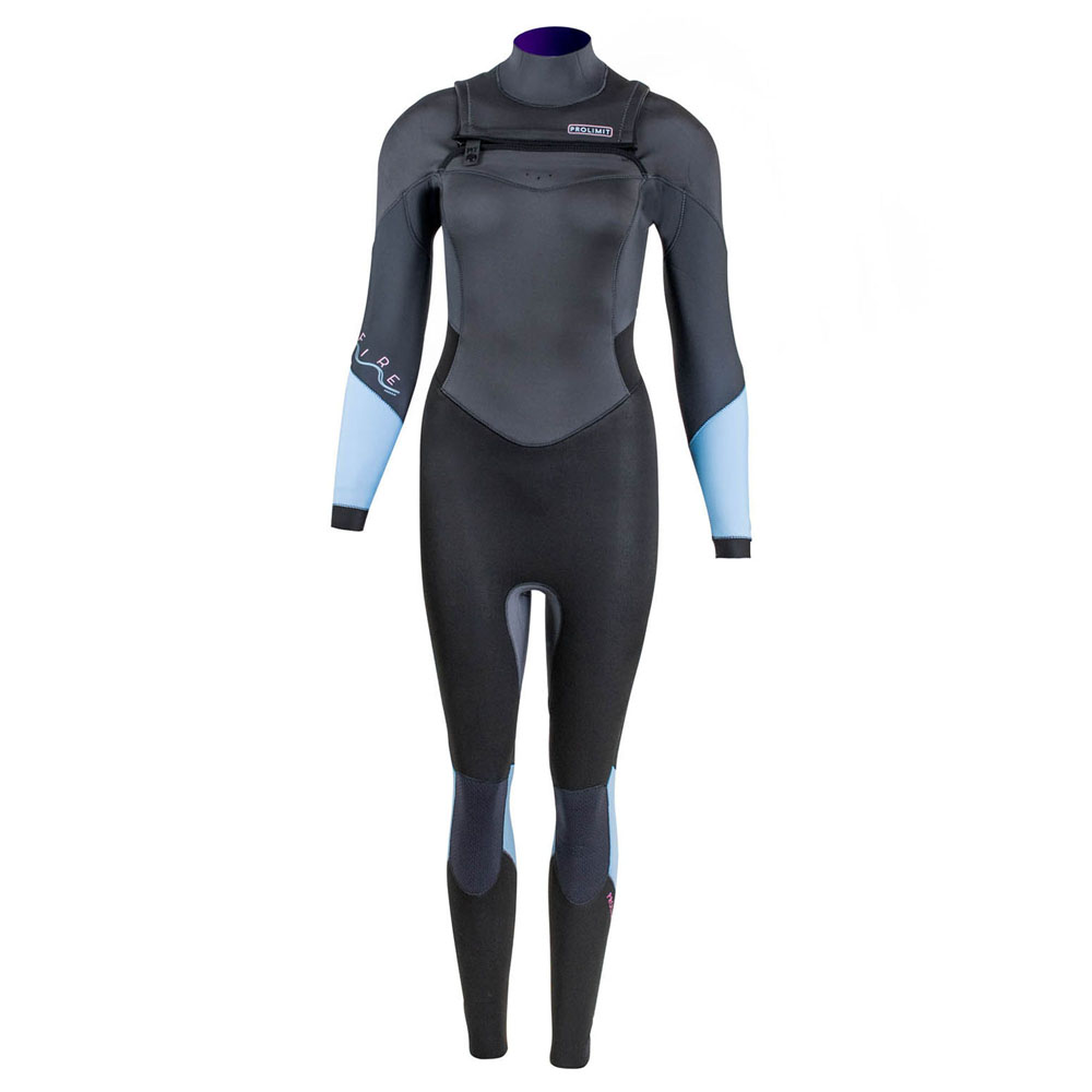 Prolimit Fire steamer Freezip 4/3 mm borstrits grijs wetsuit dames