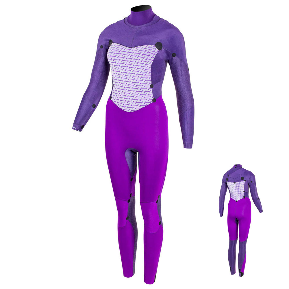 Prolimit Fire steamer Freezip 4/3 mm borstrits grijs wetsuit dames