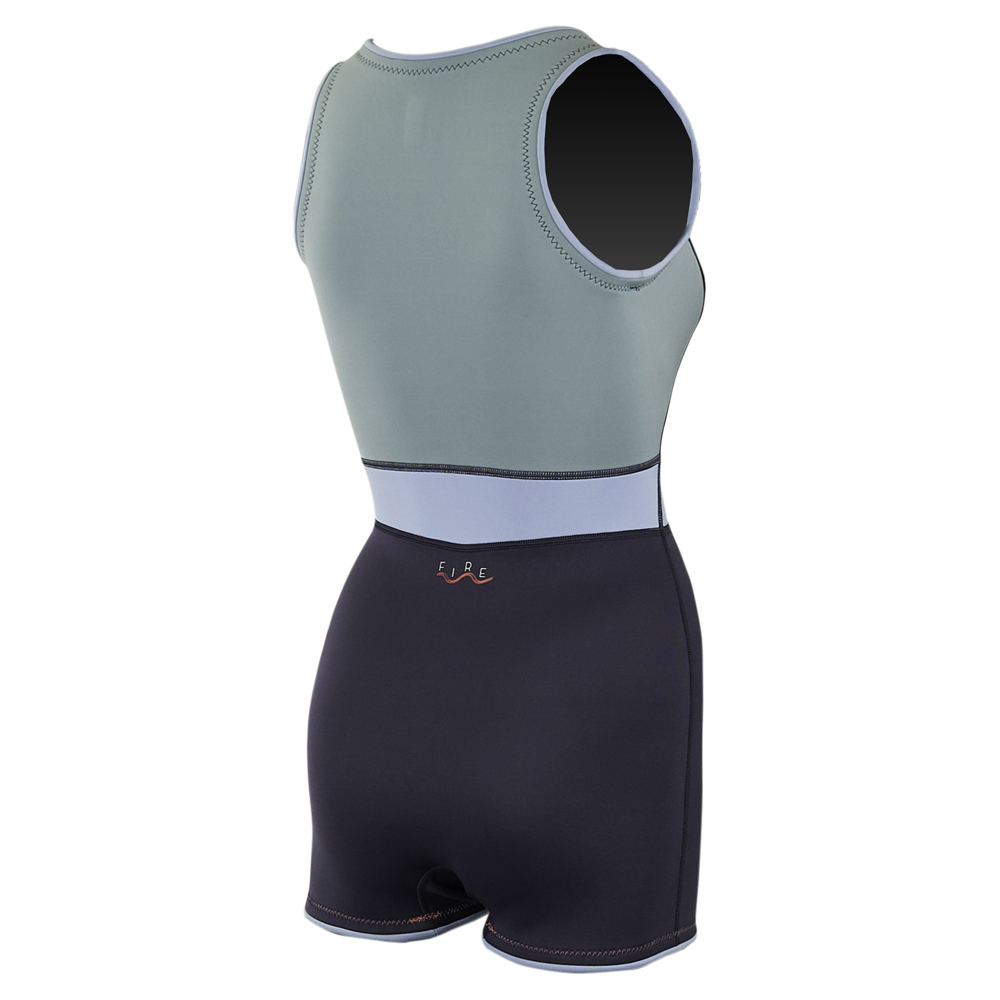 Prolimit Fire sleeveless shorty 2/2 mm borstrits blauw wetsuit dames