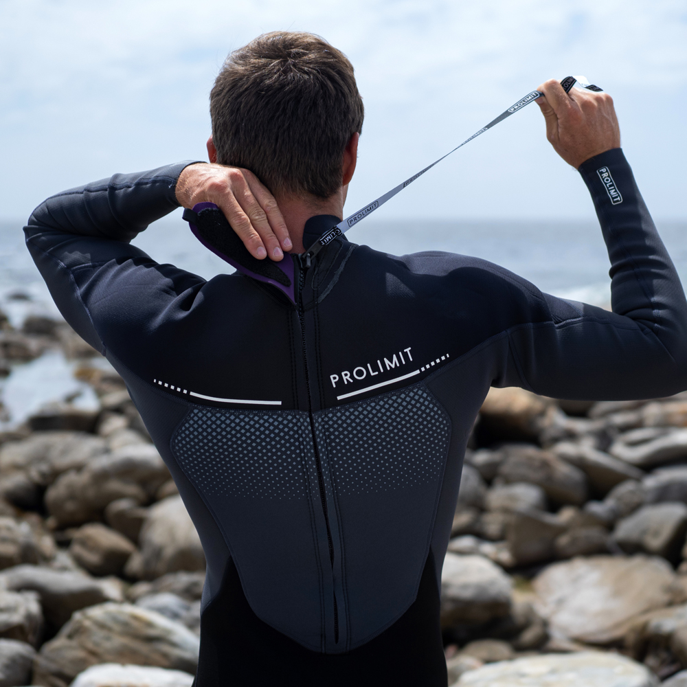 Prolimit Fusion steamer 5/3 mm rugrits zwart wetsuit heren