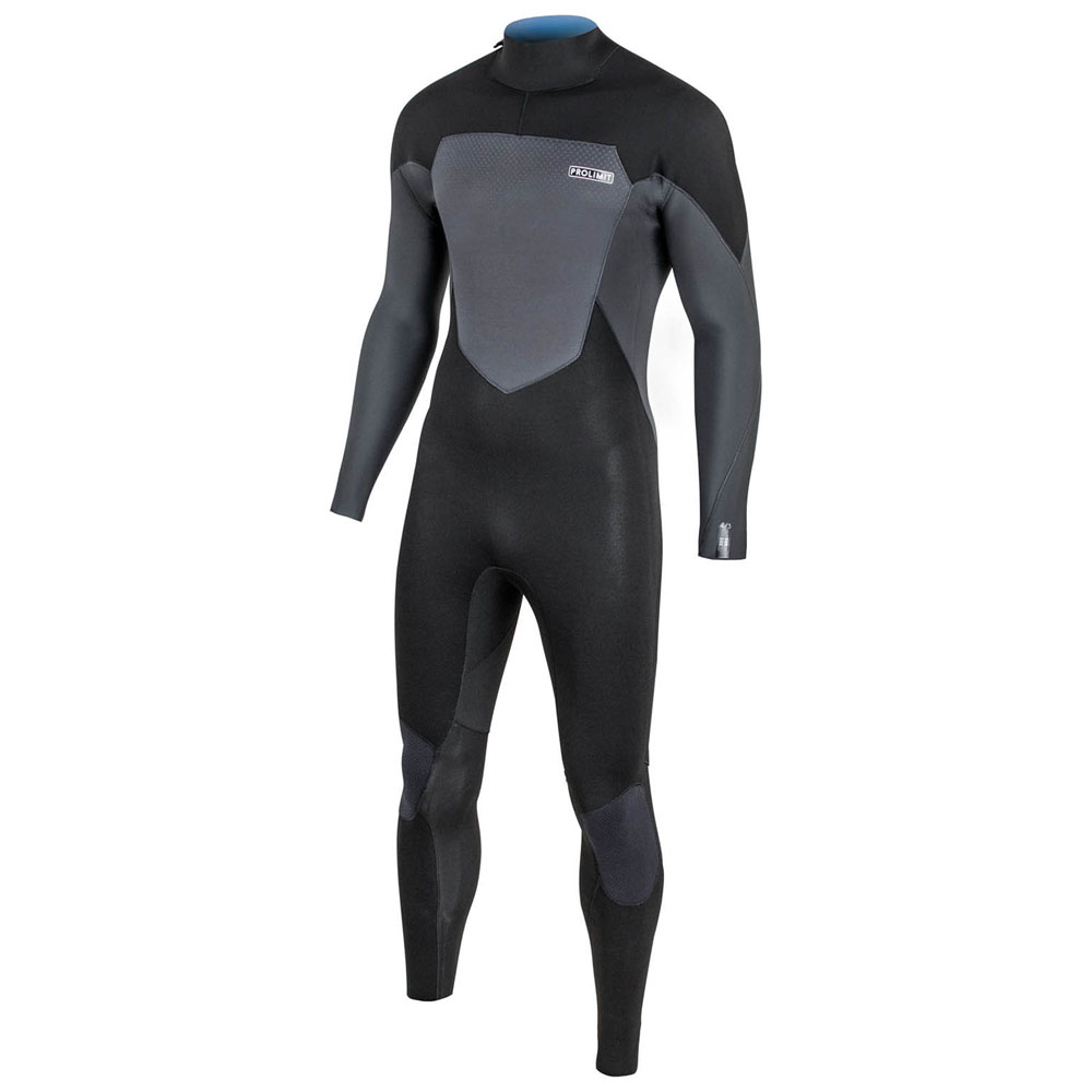 Prolimit Fusion steamer 4/3 mm rugrits zwart wetsuit heren