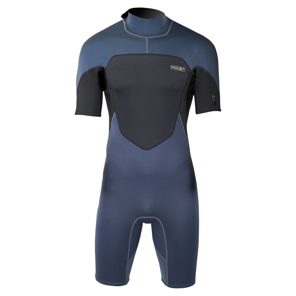 Prolimit Fusion shorty 2/2 mm rugrits misty blauw wetsuit heren