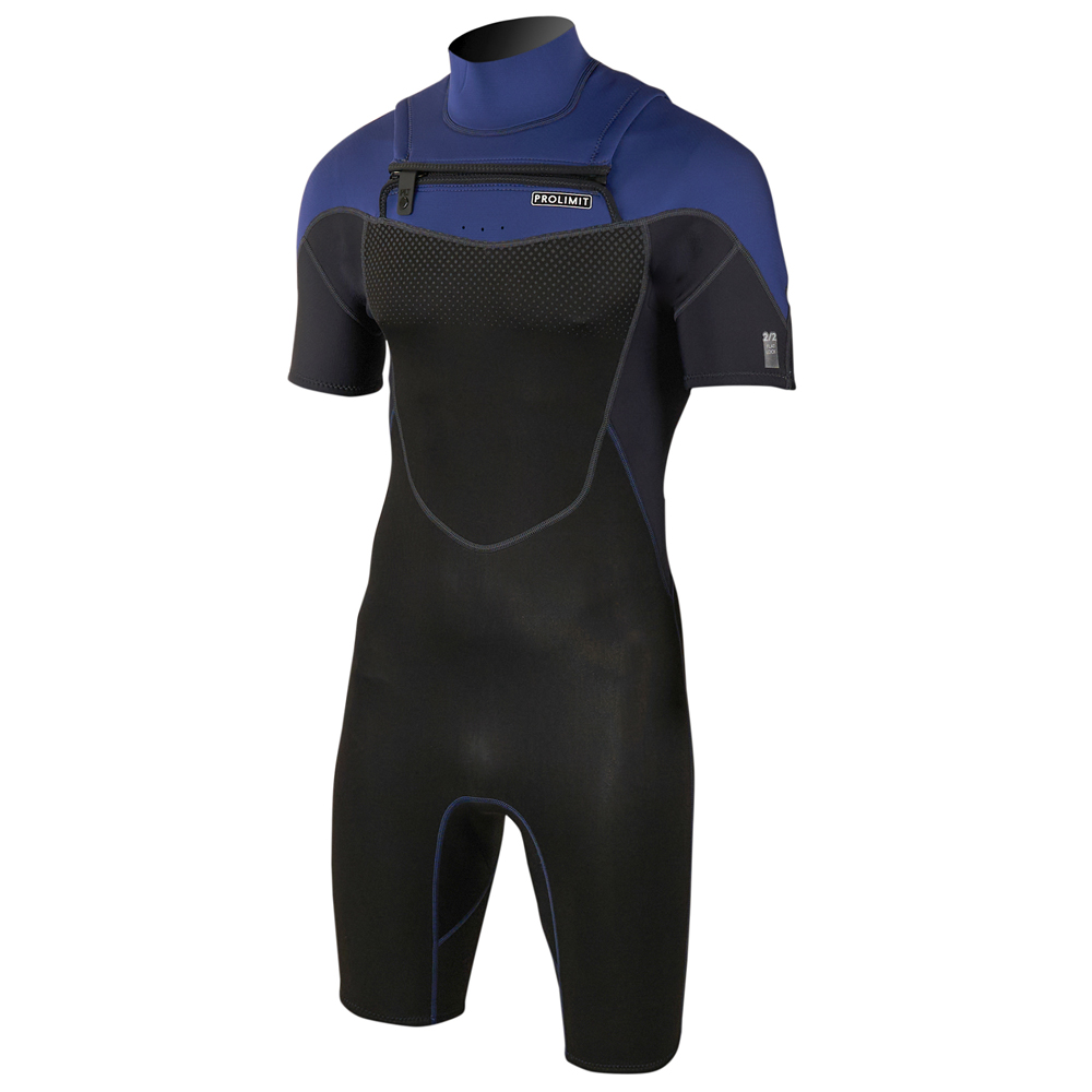 Prolimit Fusion shorty Freezip 2/2 mm borstrits navy wetsuit heren