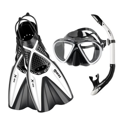 Mares voordeelset X-one marea masker, snorkel en zwemvinnen wit