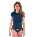 Jobe Rash Guard korte mouwen dames V-Neck Midnight blauw