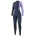 Jayde fullsuit wetsuit 5/4mm dubbele borstrits dames navy blauw