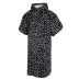 Poncho Velours AOP unisex zwart print