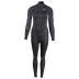 Fire steamer Freezip 4/3 mm borstrits zwart wetsuit dames